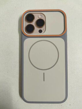 Light Gray MagSafe Case | Orange Ring